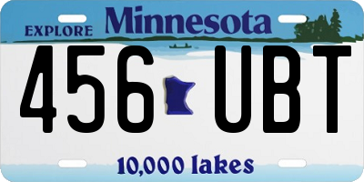 MN license plate 456UBT