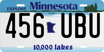 MN license plate 456UBU