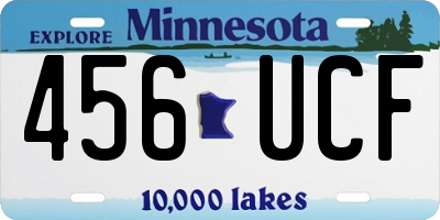 MN license plate 456UCF