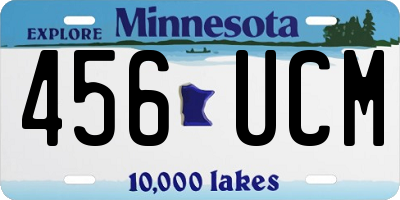 MN license plate 456UCM