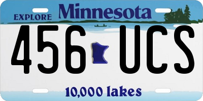 MN license plate 456UCS