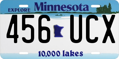 MN license plate 456UCX