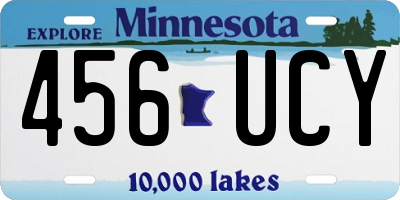 MN license plate 456UCY
