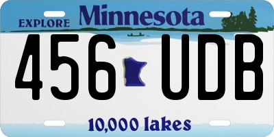 MN license plate 456UDB