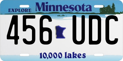 MN license plate 456UDC