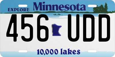 MN license plate 456UDD