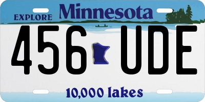 MN license plate 456UDE