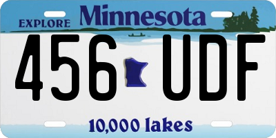 MN license plate 456UDF