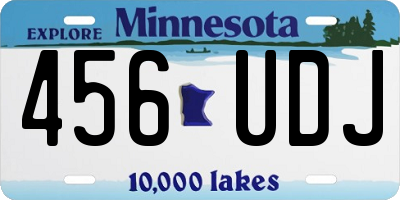 MN license plate 456UDJ