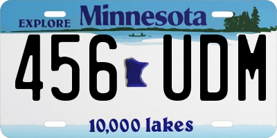 MN license plate 456UDM