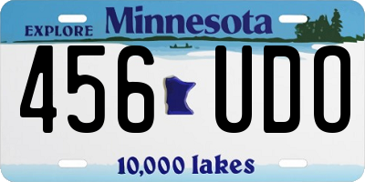 MN license plate 456UDO