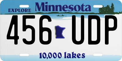 MN license plate 456UDP