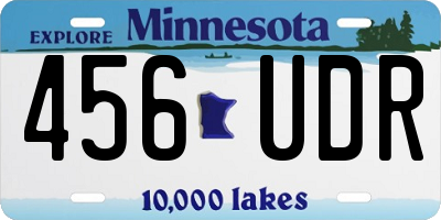 MN license plate 456UDR