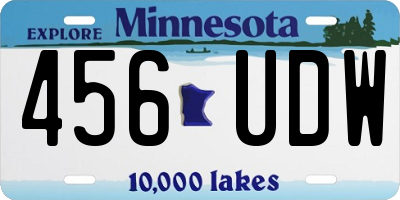 MN license plate 456UDW