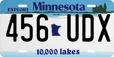 MN license plate 456UDX