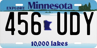 MN license plate 456UDY