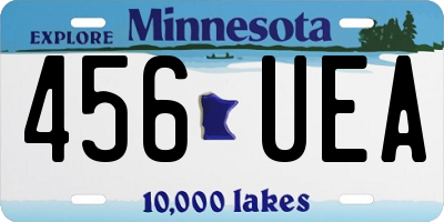 MN license plate 456UEA