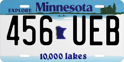 MN license plate 456UEB