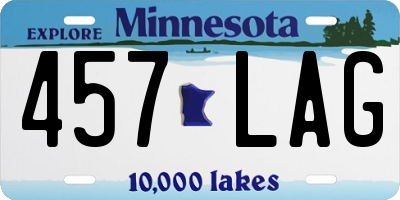 MN license plate 457LAG