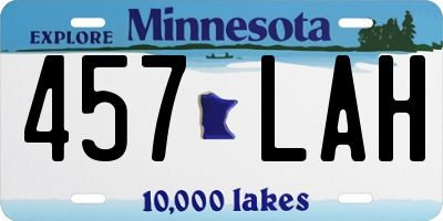 MN license plate 457LAH