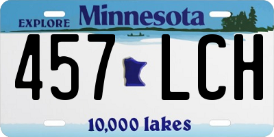 MN license plate 457LCH
