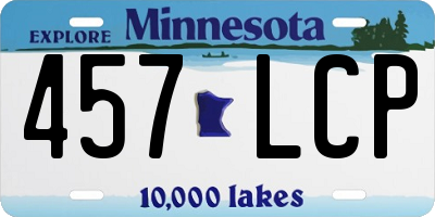 MN license plate 457LCP