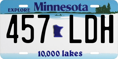 MN license plate 457LDH