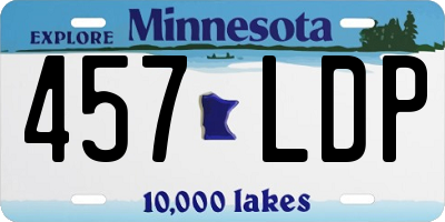 MN license plate 457LDP