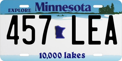 MN license plate 457LEA