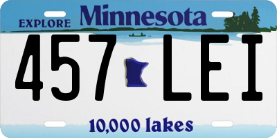 MN license plate 457LEI