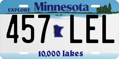 MN license plate 457LEL