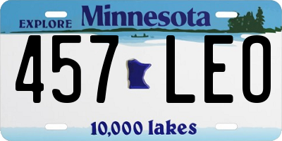 MN license plate 457LEO