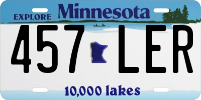 MN license plate 457LER