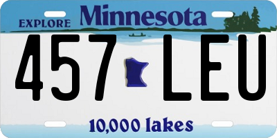 MN license plate 457LEU