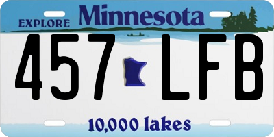 MN license plate 457LFB