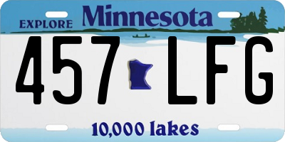 MN license plate 457LFG