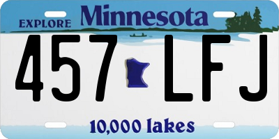 MN license plate 457LFJ