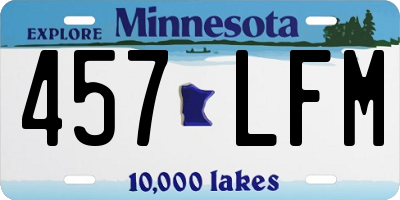 MN license plate 457LFM