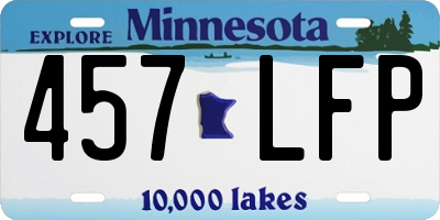 MN license plate 457LFP