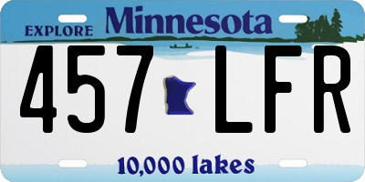 MN license plate 457LFR