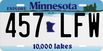 MN license plate 457LFW