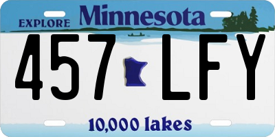 MN license plate 457LFY