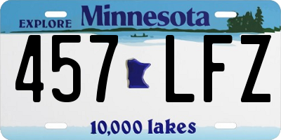 MN license plate 457LFZ