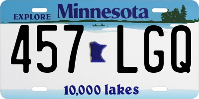 MN license plate 457LGQ