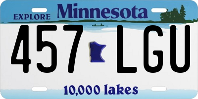 MN license plate 457LGU