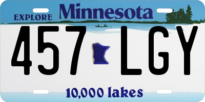 MN license plate 457LGY