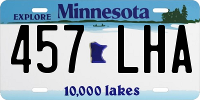 MN license plate 457LHA
