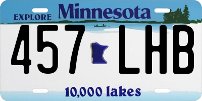 MN license plate 457LHB