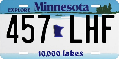 MN license plate 457LHF