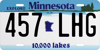 MN license plate 457LHG